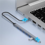 ADS-303C 7 az 1-ben hub - 7x USB-A - USB-C - szürke