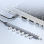 ADS-303C 7 az 1-ben hub - 7x USB-A - USB-C - szürke