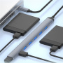 ADS-303C 7 az 1-ben hub - 7x USB-A - USB-C - szürke