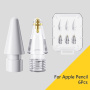 ESSAGER cserehegyek Apple Pencil 1 / 2 / USB-C / Pro -hoz - 6 db - átlátszó / fehér