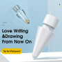 ESSAGER cserehegyek Apple Pencil 1 / 2 / USB-C / Pro -hoz - 6 db - átlátszó / fehér
