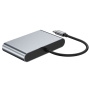 4 az 1-ben redukció - HDMI / RJ45 / USB-C / USB-A - USB-C-hez - szürke