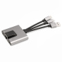 NK-1056S 3 az 1-ben reduktor - RJ45 / 3,5 mm jack / USB-C - USB-C-hez / Lightning / USB-A - szürke