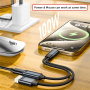 2 az 1-ben töltő- és adatátalakító - USB-C / USB-A - USB-C-hez - sötétszürke