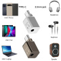 Mini audio átalakító - 3,5 mm-es jack USB-C-hez - szürke