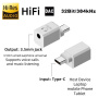 Mini audio átalakító - 3,5 mm-es jack USB-C-hez - fehér