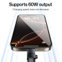 Yesido GS28 mini töltő és adatátviteli adapter - Lightning - USB-C - fekete