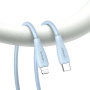 USAMS US-SJ717 töltő- és adatkábel - USB-C - Lightning - 1 m - fehér