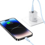 USAMS US-SJ717 töltő- és adatkábel - USB-C - Lightning - 1 m - fehér