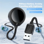 ESSAGER mágneses töltőkábel - USB-A mágneses puckhoz Apple Watch-hoz - 1 m - fekete