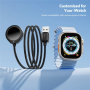 ESSAGER mágneses töltőkábel - USB-A mágneses puckhoz Apple Watch-hoz - 1 m - fekete