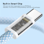 ENKAY fonott töltő- és adatkábel - USB-C - Lightning - 2 m - fehér