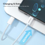 ENKAY fonott töltő- és adatkábel - USB-C - Lightning - 2 m - fehér