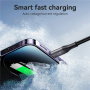 JOYROOM S-A28 fonott töltő- és adatkábel - USB-C - Lightning - 1 m - fekete