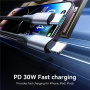JOYROOM S-A28 fonott töltő- és adatkábel - USB-C - Lightning - 1 m - fehér