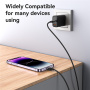 Yesido CA189 fonott töltő- és adatkábel - USB-C - Lightning - 1,2 m - fekete