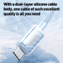 WEKOME WDC-74 töltő- és adatkábel - USB-C - USB-C - 1,2 m - kék