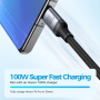 JOYROOM S-A21 3 az 1-ben univerzális fonott töltőkábel - USB-A - USB-C / Lightning / micro USB - 1,2 m - fekete