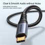 JOYROOM SY-A07 audio kábel - 3,5 mm-es jack USB-C-hez - 1,2 m - fekete