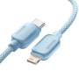 ESSAGER ES-X46 fonott töltő- és adatkábel - USB-C - Lightning - 2 m - kék