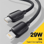 ESSAGER ES-X46 fonott töltő- és adatkábel - USB-C - Lightning - 2 m - fekete