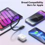 ESSAGER ES-X46 fonott töltő- és adatkábel - USB-C - Lightning - 2 m - fekete