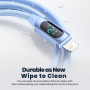Toocki TQ-X55 töltő- és adatkábel - USB-A - Lightning - 1 m - rózsaszín