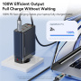 Toocki TQ-X36 töltő- és adatkábel - USB-C - USB-C - 2 m - szürke