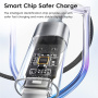 Toocki TQ-X36 töltő- és adatkábel - USB-C - Lightning - 1 m - lila