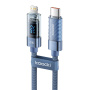 Toocki TQ-X36 töltő- és adatkábel - USB-C - Lightning - 2 m - kék