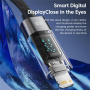 Toocki TQ-X36 töltő- és adatkábel - USB-C - Lightning - 2 m - kék
