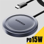 ESSAGER ES-WC11 Qi2 vezeték nélküli MagSafe töltő iPhone / AirPods készülékekhez - 15W - sötétszürke