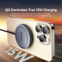 ESSAGER ES-WC11 Qi2 vezeték nélküli MagSafe töltő iPhone / AirPods készülékekhez - 15W - sötétszürke