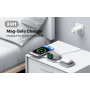 YM-T1 3 az 1-ben vezeték nélküli MagSafe töltő iPhone / Apple Watch / AirPods készülékekhez - 15W - sötétszürke