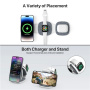 YM-T1 3 az 1-ben vezeték nélküli MagSafe töltő iPhone / Apple Watch / AirPods készülékekhez - 15W - sötétszürke