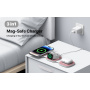 YM-T1 3 az 1-ben vezeték nélküli MagSafe töltő iPhone / Apple Watch / AirPods készülékekhez - 15W - rózsaszín