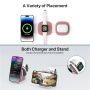 YM-T1 3 az 1-ben vezeték nélküli MagSafe töltő iPhone / Apple Watch / AirPods készülékekhez - 15W - rózsaszín