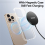 ESSAGER ES-WC19 vezeték nélküli MagSafe töltő háttérvilágítással iPhone / AirPods - 15W - fekete