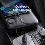 USAMS US-CC283 autós töltő USB-C / USB-A portokkal - 60W - fekete