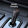 USAMS US-CC283 autós töltő USB-C / USB-A portokkal - 60W - fekete