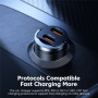 Toocki TQ-CC34B mini autós töltő 2x USB-C porttal - 45W - fekete