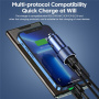 Toocki TQ-CC03 autós töltő USB-C / USB-A portokkal - 63W - sötétkék