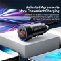 ESSAGER ES-CC11 autós töltő USB-C / USB-A portokkal - 54W - szürke