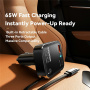 ESSAGER F760 autós töltő szett USB-C / USB-A portokkal és kihúzható USB-C kábellel - 65W - 0,6 m - fekete