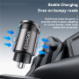 ESSAGER ES-CC15 mini autós töltő USB-C / USB-A portokkal - 45W - sötétszürke