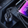 USAMS US-CC176 autós töltő USB-C / USB-A portokkal - 95W - fekete