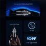 USAMS US-CC176 autós töltő USB-C / USB-A portokkal - 95W - fekete