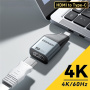 ESSAGER ES-OTG22 videó redukció - HDMI-ről USB-C-re - sötétszürke