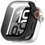 Behajtható tok Watch Ultra stílusban, edzett üveggel Apple Watch 42mm (Series 10 / 11) - fekete készülékhez