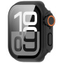 Behajtható tok Watch Ultra stílusban, edzett üveggel Apple Watch 42mm (Series 10 / 11) - fekete készülékhez